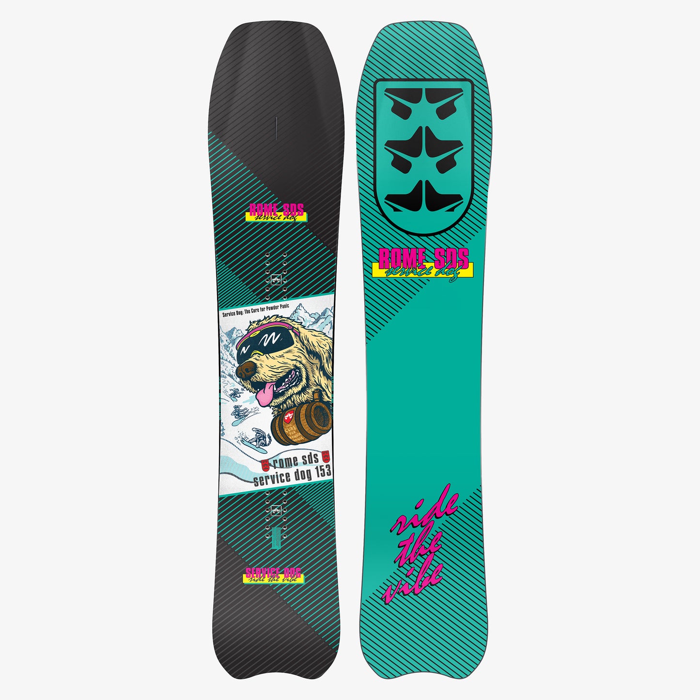 Rome Service Dog Snowboard 2024