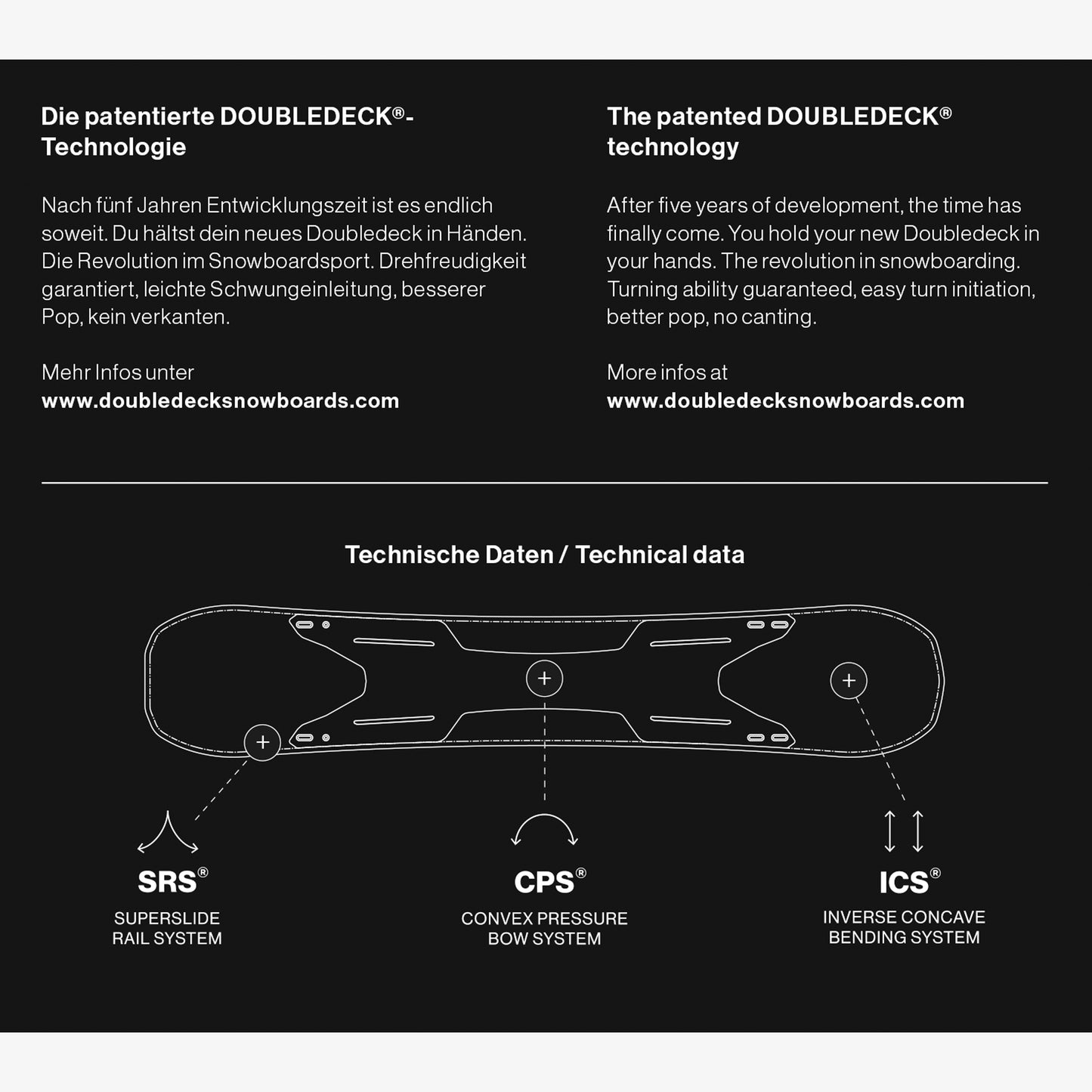 Doubledeck Carving D Black Snowboard