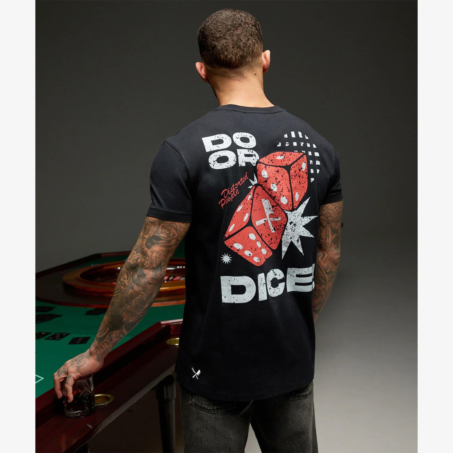 Distorted People Casino Dices Crew Neck T-shirt