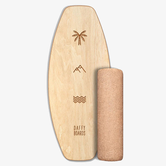Daffy Boards Allrounder Balance Board Set mit Korkrolle