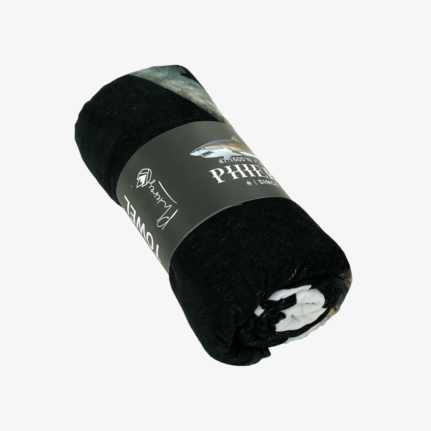 Phieres Beach Hiukaranaph Black Handtuch