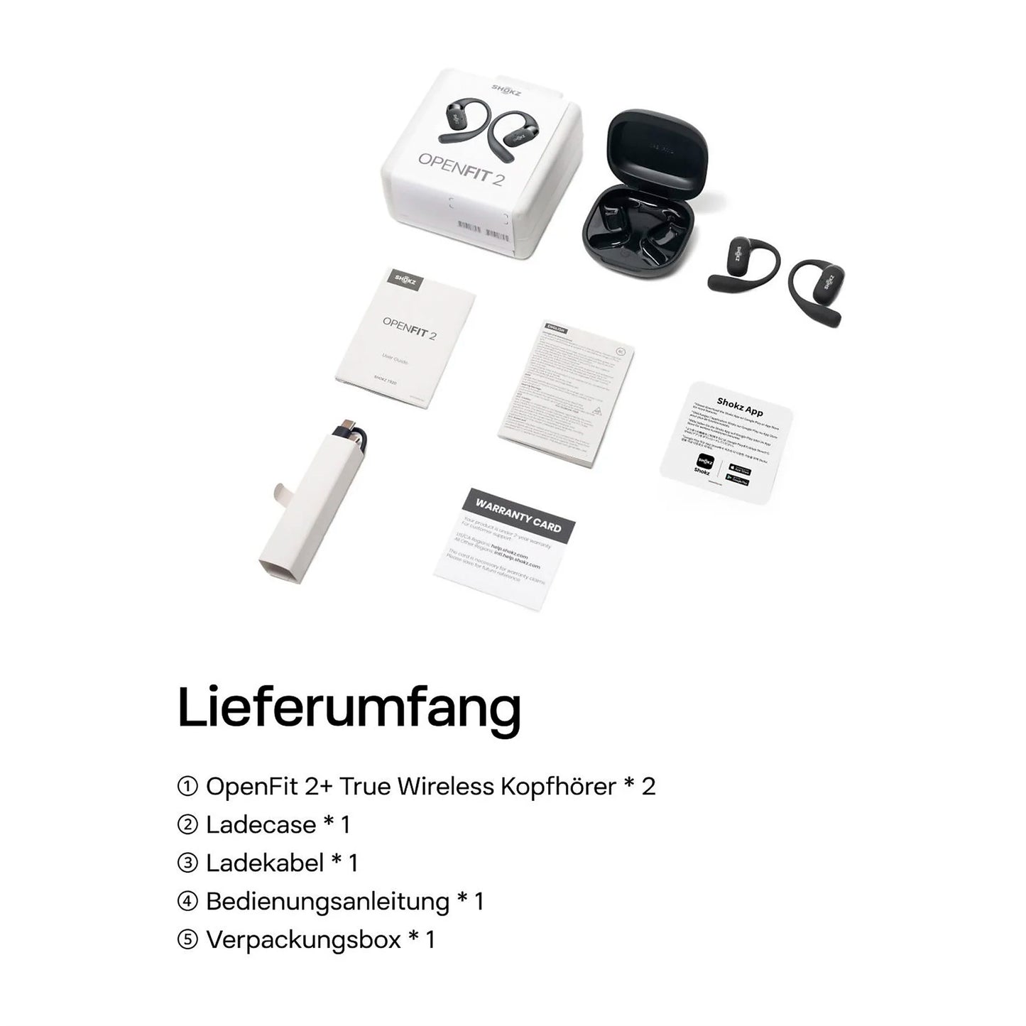 Shokz OpenFit 2+ Black Open Ear Headset