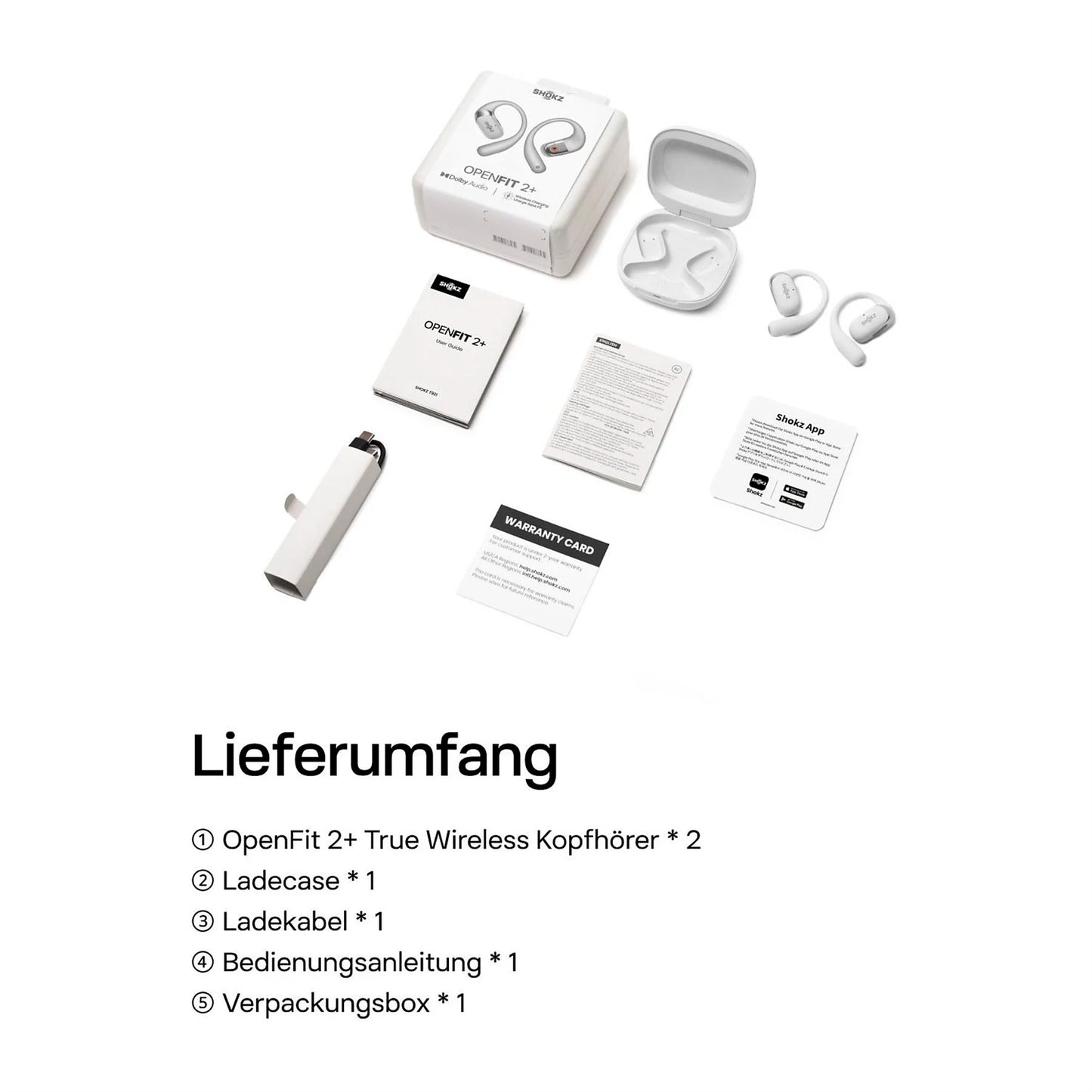 Shokz OpenFit 2+ Grey Open Ear Headset