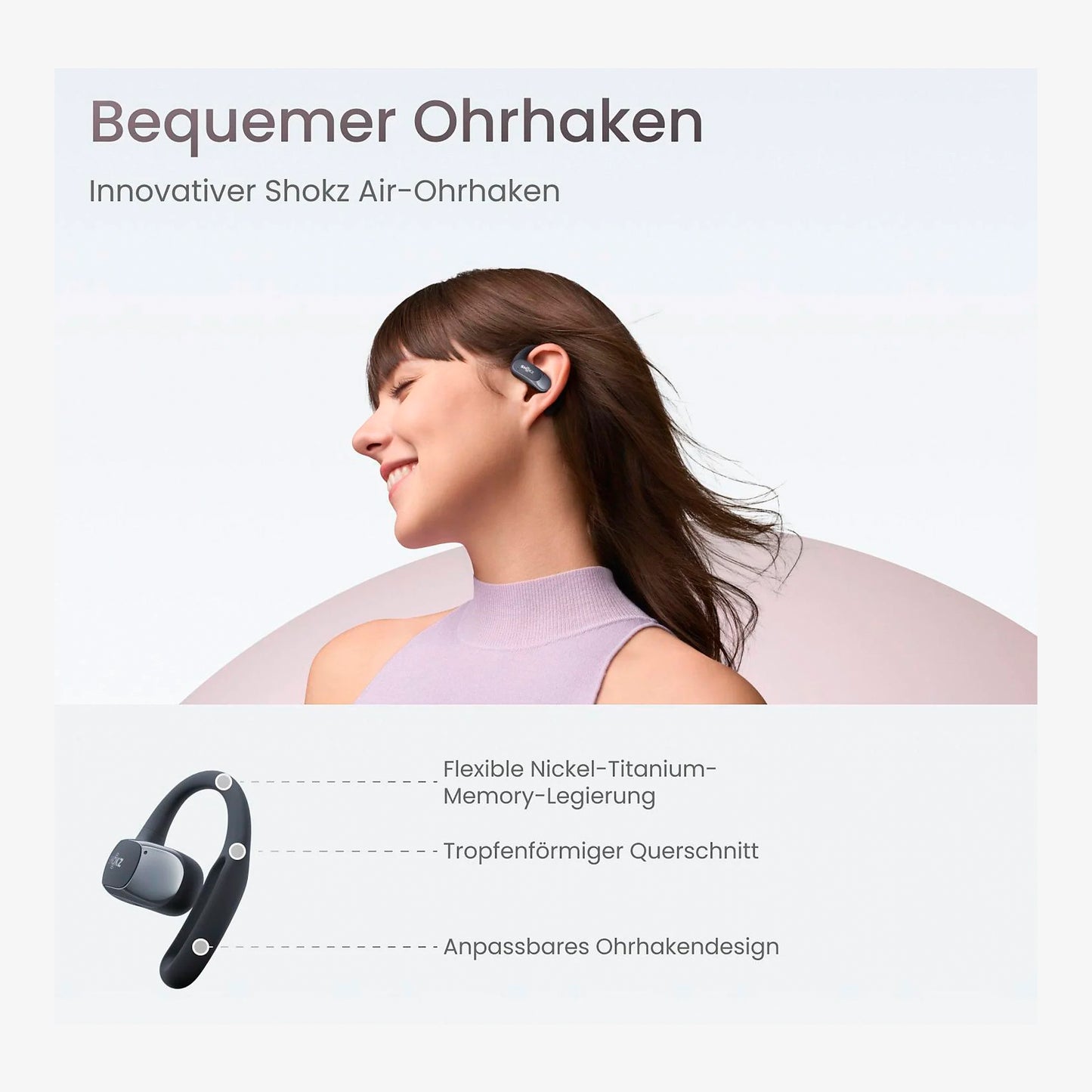 Shokz OpenFit Air Pink Open Ear Kopfhörer