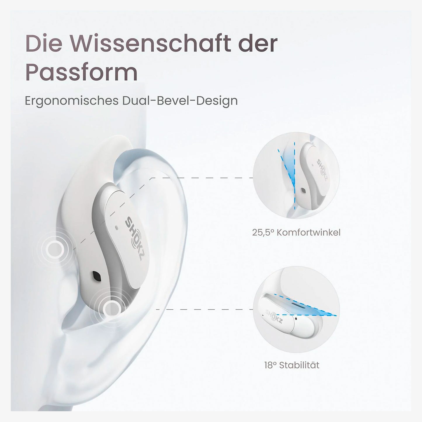 Shokz OpenFit Air White Open Ear Kopfhörer