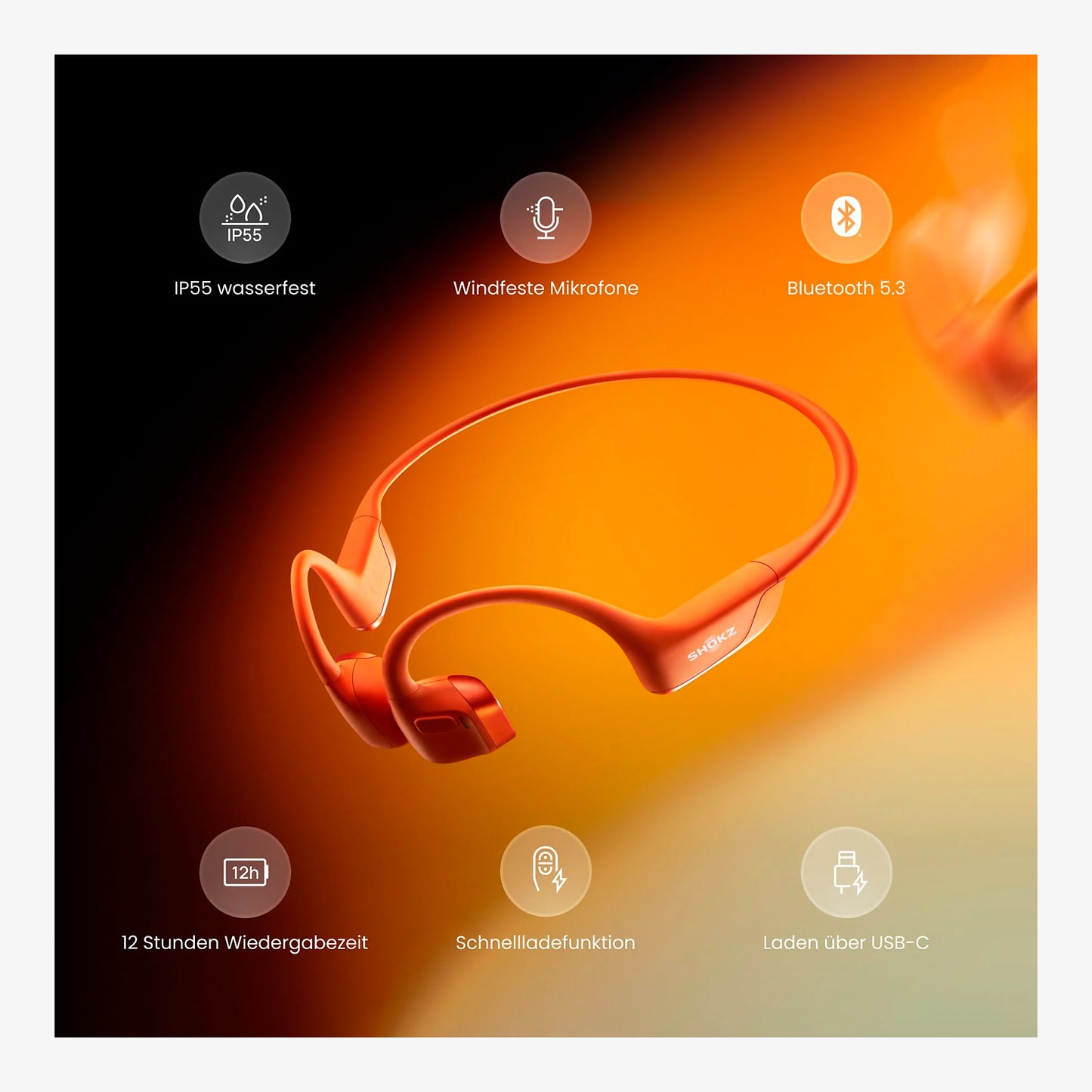 Shokz OpenRun Pro 2 Orange Open Ear Kopfhörer