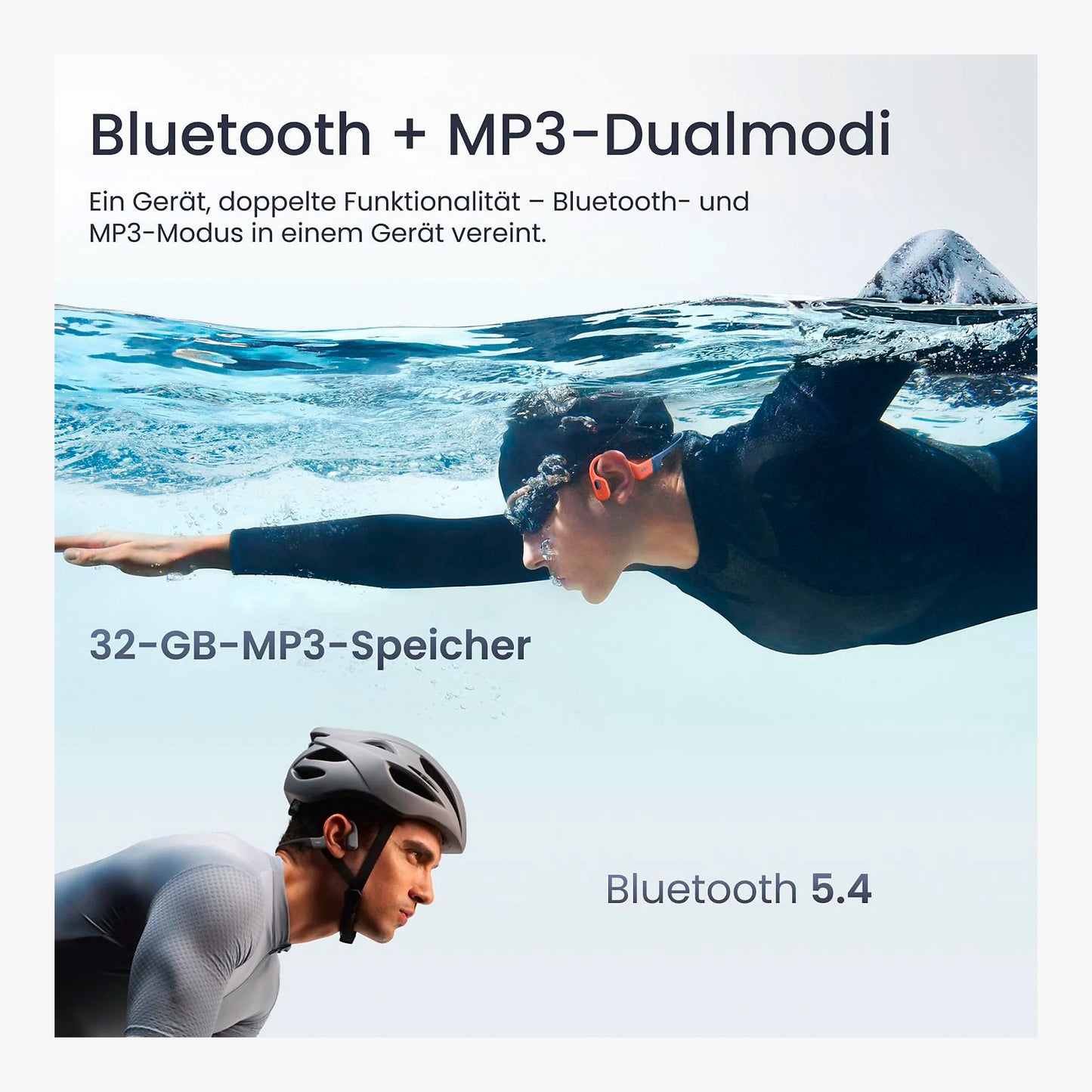 Shokz OpenSwim Pro Grey Open Ear Kopfhörer