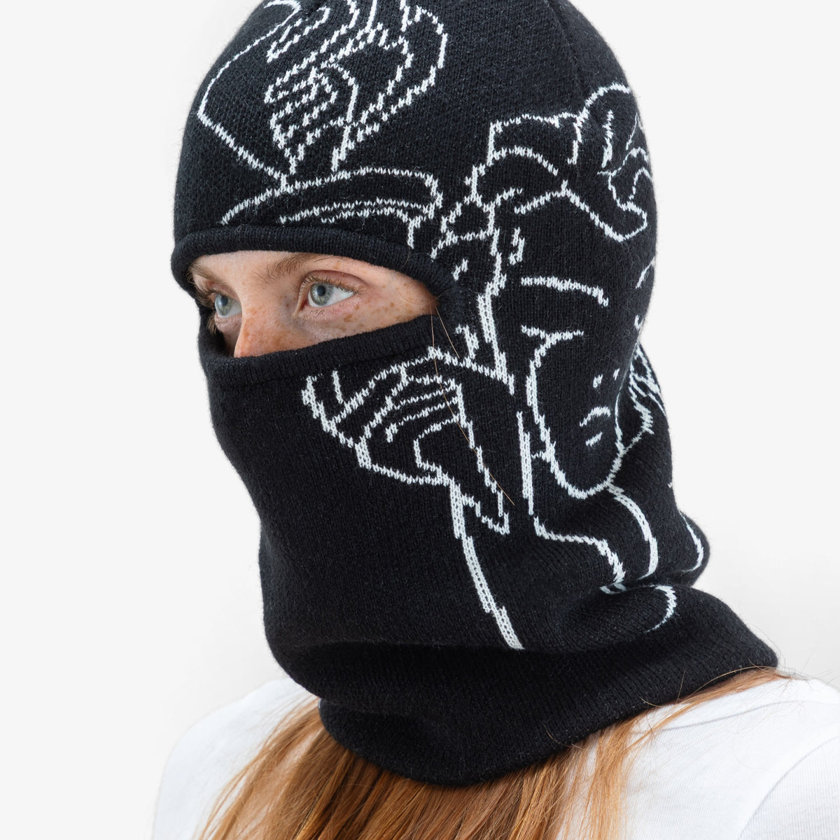 Beyond Medals Jacquard Knit Balaclava Angel 2027