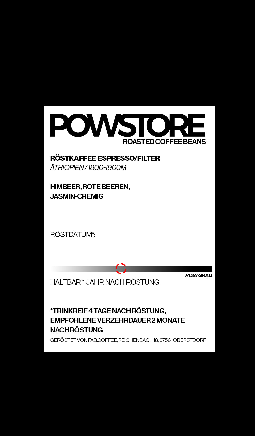 Powstore FREE RIDE Espresso & Kaffee ganze Bohne